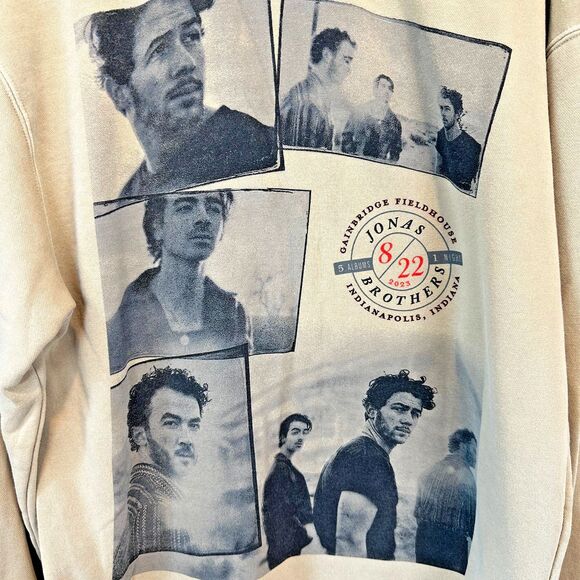Jonas Brothers Indy Crew Neck Offical Tour Sweatshirt Unisex Large 2023 - Picture 5 of 5
